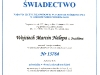 Świadectwo nadania uprawnień pośrednika w obrocie nieruchomościami nr 15764 przez Ministra Infrastruktury